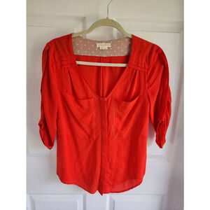 Anthropologie Edme & Esyllte Blouse Orange Size 0